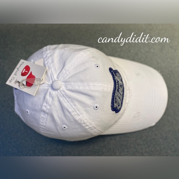 Fun! Handmade Four Letter Word Bling Ponytail Ball Cap By Candy Did It! - Picture 10 of 11